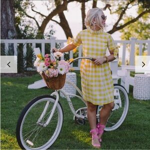 Elizabeth Wilson Designs the Judy Lanien Yellow & White Cotton Gingham Dress Sm
